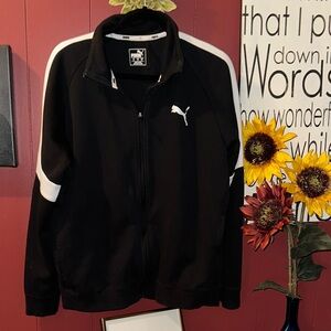 Puma Black and White Zip-Up Jacket